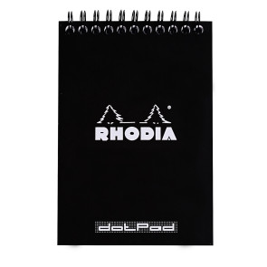 Rhodia Classic Wirebound Notepad - Medium - Black - Dotted